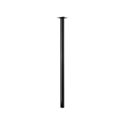 Pied De Table Basse Cylindrique Fixe Acier Époxy Noir, 70 Cm