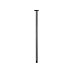 Pied De Table Cylindrique Fixe Acier Époxy Noir, 80 Cm