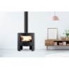 Poêle à bûche SUPRA Pacco noir, 10 kW