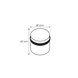 Butée de porte à fixer au sol CHRISLIGNE alu doré satiné, L.3.4 x H.4 x l.3.4 cm