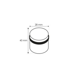 4 Butées de porte à fixer au sol 4 cm alu nickel LOUNA