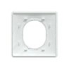 Plaque simple Ovalis, SCHNEIDER ELECTRIC, blanc bague effet laiton