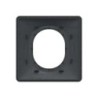 Plaque simple Ovalis, SCHNEIDER ELECTRIC, anthracite bague effet laiton