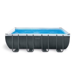 Piscine hors-sol, acier INTEX,rectangulaire L.5.49xl.2.74mxH.132cm +Robot OFFERT