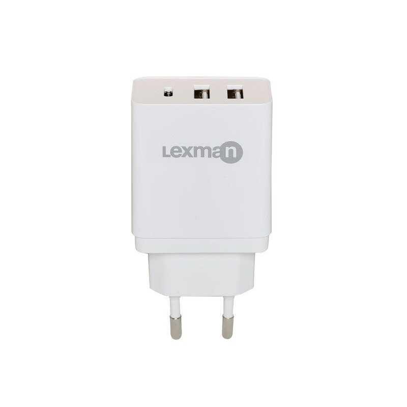 Chargeur USB multimédia blanc LEXMAN