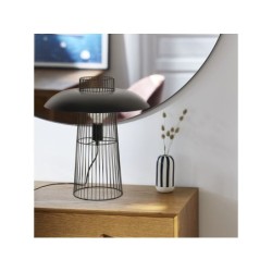 Lampe sitio e27 h45 metal noir inspire