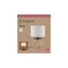 Lampe Pecan bambou et abat-jour en tissu INSPIRE, E27