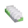 Lot de 5 prises affleurantes complètes Odace, SCHNEIDER ELECTRIC, blanc