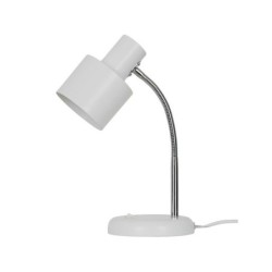 Lampe bureau poucet e27 h30.9 metal blanc/chrome inspire