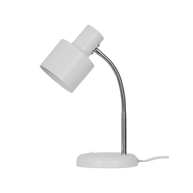 Lampe bureau poucet e27 h30.9 metal blanc/chrome inspire