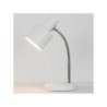 Lampe bureau poucet e27 h30.9 metal blanc/chrome inspire