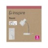 Lampe bureau poucet e27 h30.9 metal blanc/chrome inspire