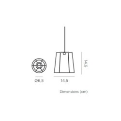 Lustre Mini conta, pvc, vert, Diam.15 cm LED