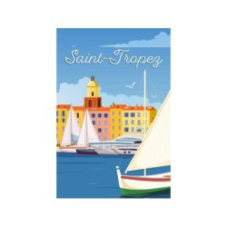 Toile imprimée Saint Tropez, CEANOTHE l.30 x H.45 cm