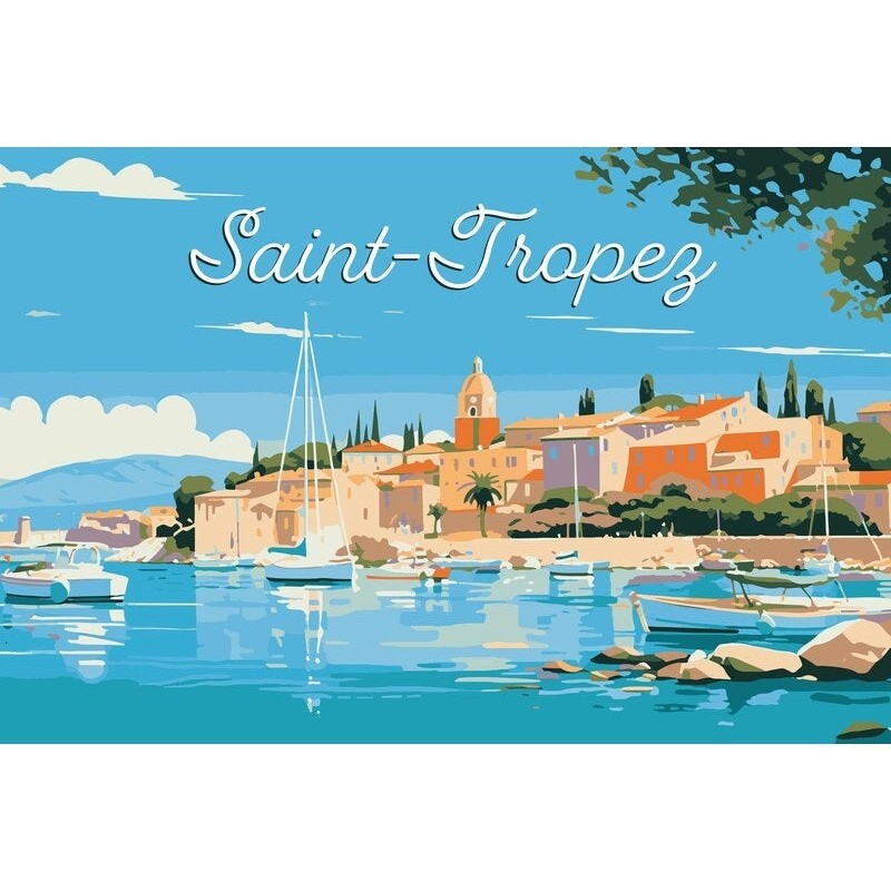 Toile imprimée Saint Tropez, CEANOTHE l.30 x H.45 cm