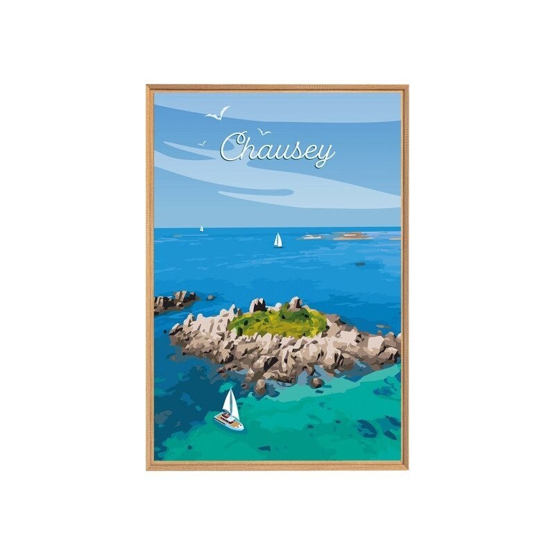 Image encadrée Chausey, CEANOTHE l.65 x H.97 cm