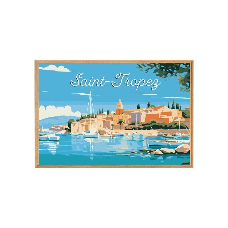 Image encadrée Saint Tropez, CEANOTHE l.65 x H.97 cm