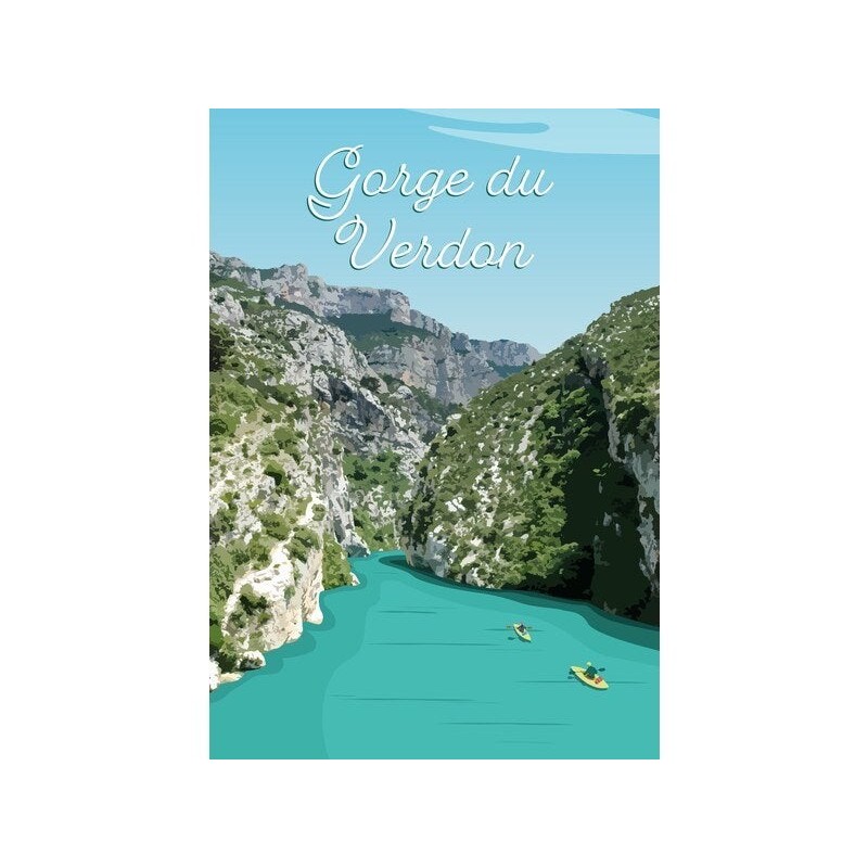 Toile imprimée Gorge Du Verdon, CEANOTHE l.30 x H.45 cm