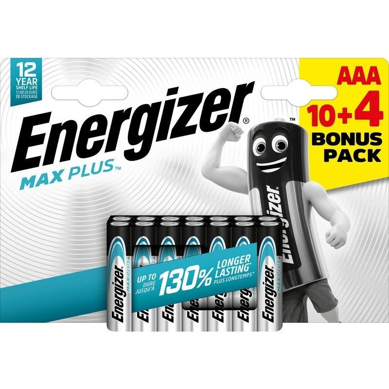 Lot de 10+4 piles alcaline AAA , 1.5 V, ENERGIZER