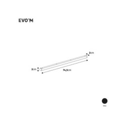 Barre de renfort pour étagère SPACEO Evo'm H.2 x l.74.5 x P.2 cm