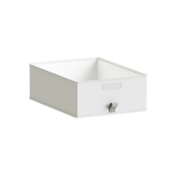 boite evo'm tissu h.16 x l.36 x p.50 cm blanc spaceo