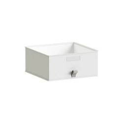 boite evo'm tissu h.16 x l.36 x p.35 cm blanc spaceo