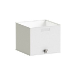 boite evo'm tissu h.29 x l.36 x p.35 cm blanc spaceo