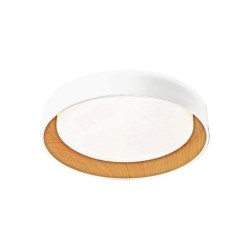 Plafonnier led de salle de bain IP44 Malai, INSPIRE, diam. 30 cm métal blanc