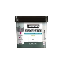 Peinture carrelage, meuble, crédence blanc satin LUXENS Cuisine et bain 0.75l