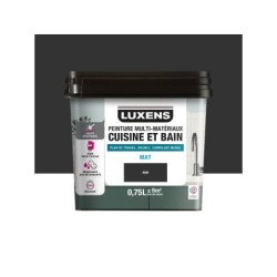 Peinture carrelage, meuble, crédence noir mat LUXENS Cuisine et bain 0.75l