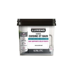 Vernis cuisine et bain LUXENS, incolore mat, 0.75l