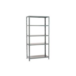 Etagère métal SPACEO 5 tablettes H.90 x l.187 x P.40 cm gris