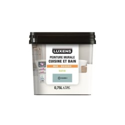 Peinture murale cuisine et bain, LUXENS, 0.75 litre, celadon 4