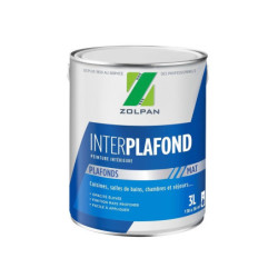 Peinture Plafond Zolpan Inter Plafond Blanc Mat, 3 L