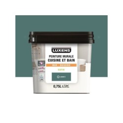 Peinture murale cuisine et bain, LUXENS, 0.75 litre, laguna 2