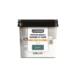 Peinture murale cuisine et bain, LUXENS, 0.75 litre, laguna 2