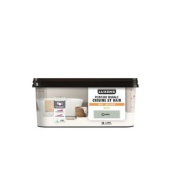 Peinture murale cuisine et bain, LUXENS, sage 5, 2 litres