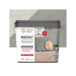 Enduit Masqu'Carrelage Et Mur Maison Deco, Gris Urbain, 9 Kg