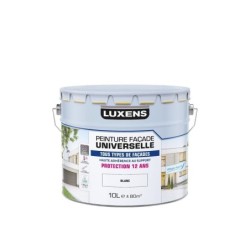 Peinture facade universelle LUXENS, 10 litres, blanc