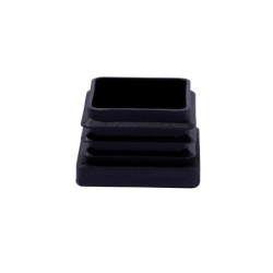 Lot de 4 embouts plastique STANDERS noir 40x40mm