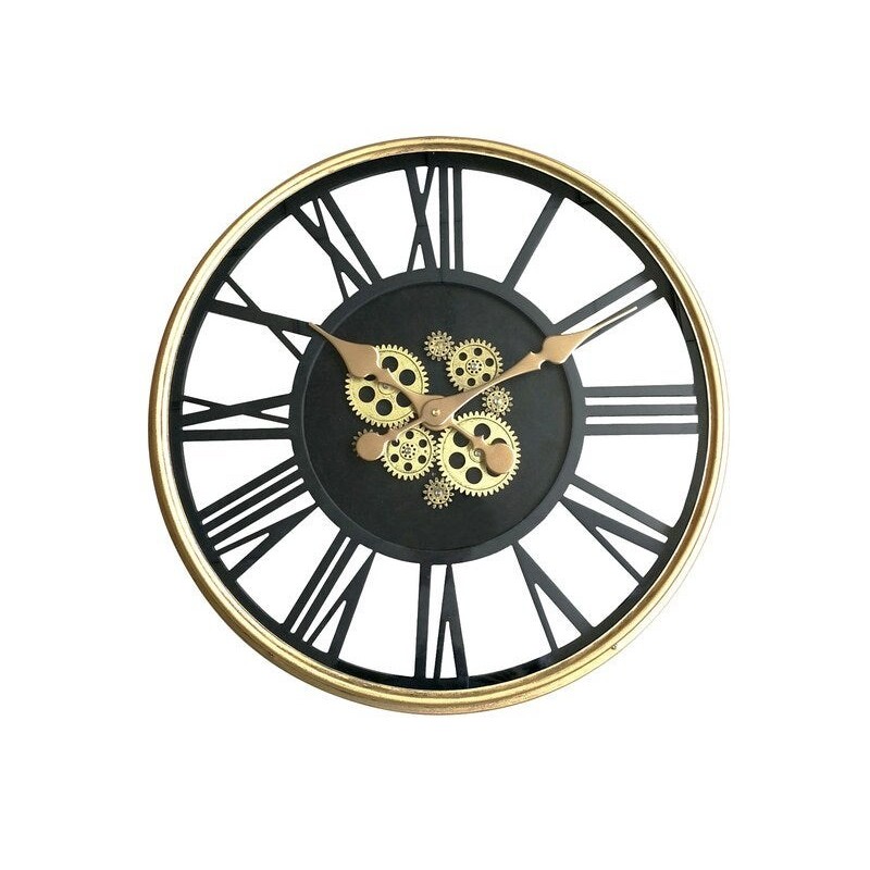 Horloge mécanisme sans fond EMDE doré Diam.54 cm