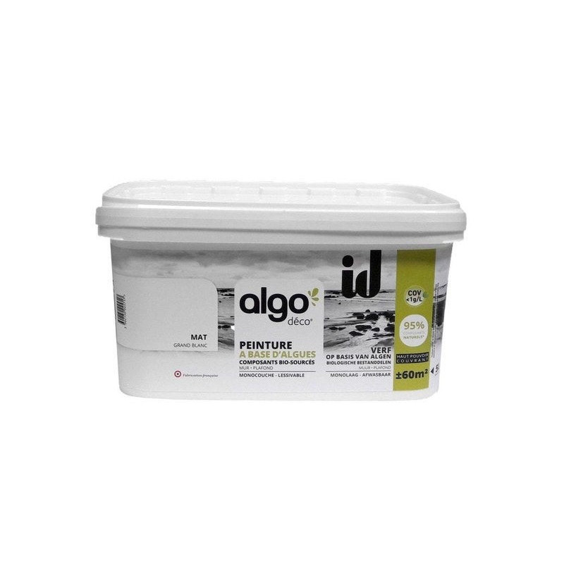 Peinture mur / plafond ID Algo blanc mat, 5 l