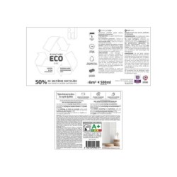 Peinture blanc mur / plafond ID Eco satiné 0.5 l