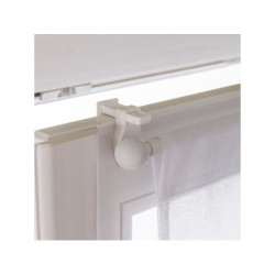 Lot De 2 Supports Autoserrant Barre De Vitrage Classique, 10 Mm Blanc Satiné Ces