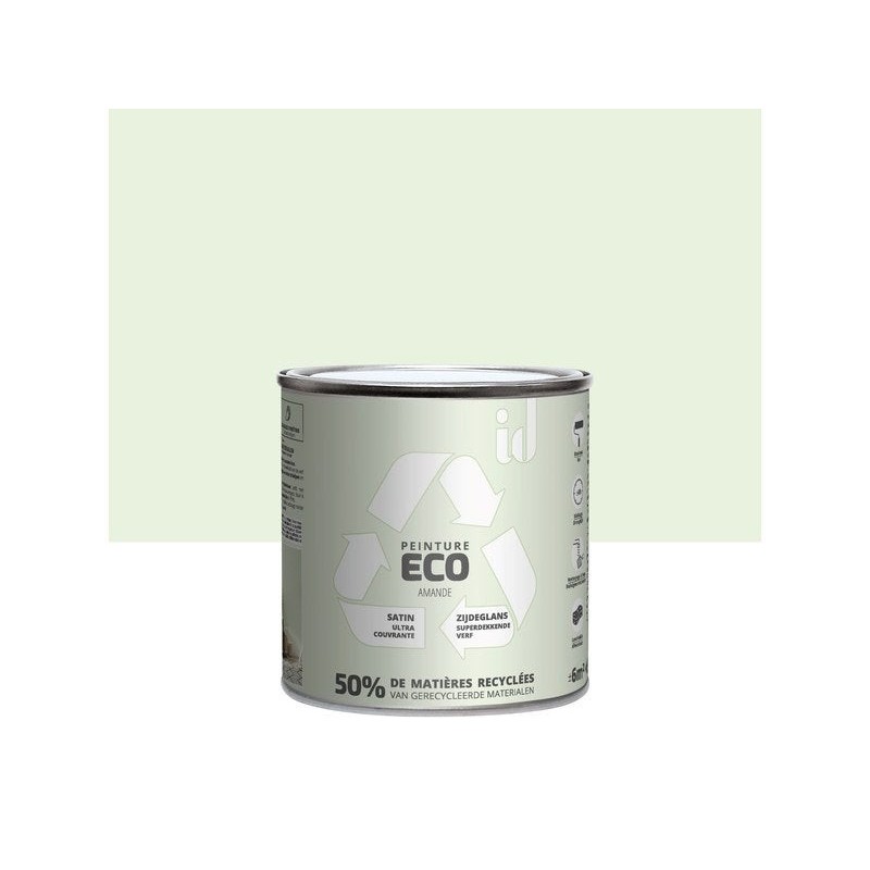 Peinture amande mur / plafond ID Eco satiné 0.5 l