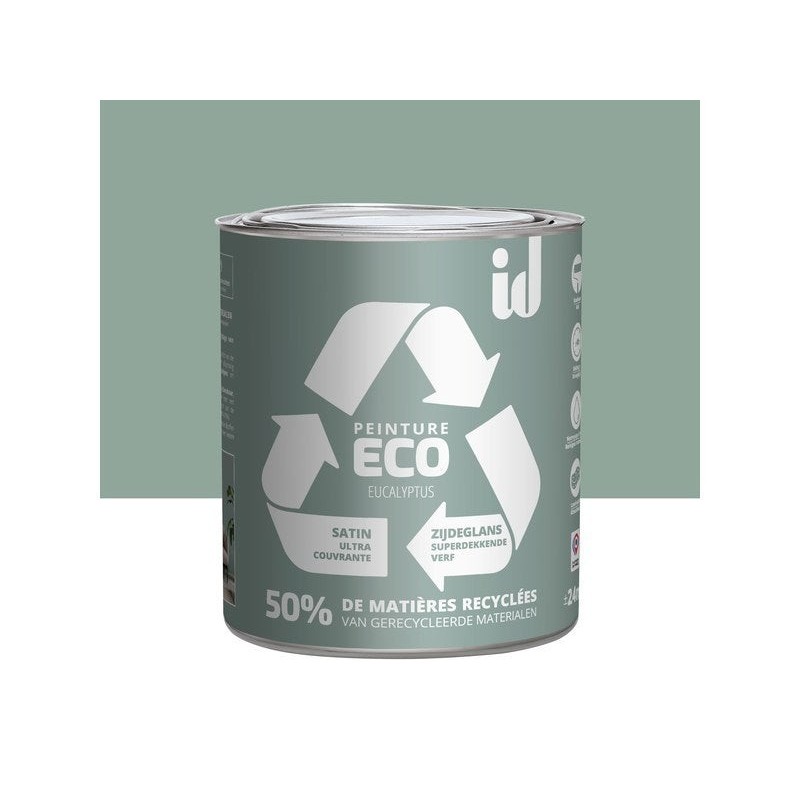 Peinture eucalyptus mur / plafond ID Eco satiné 2 l