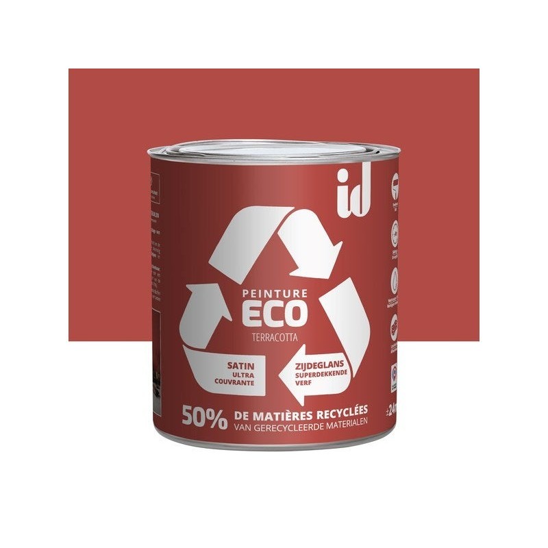 Peinture terracotta mur / plafond ID Eco satiné 2 l