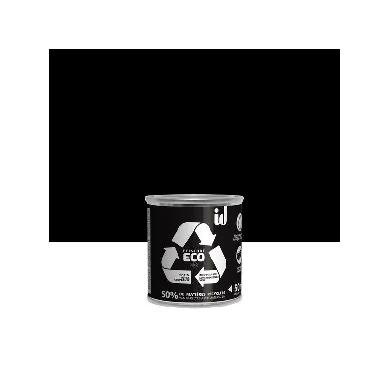 Testeur peinture noir mur / plafond ID satiné 0.05 l