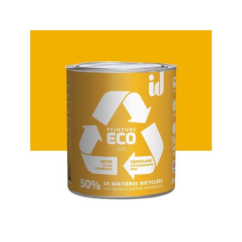 Peinture ocre mur / plafond ID Eco satiné 2 l