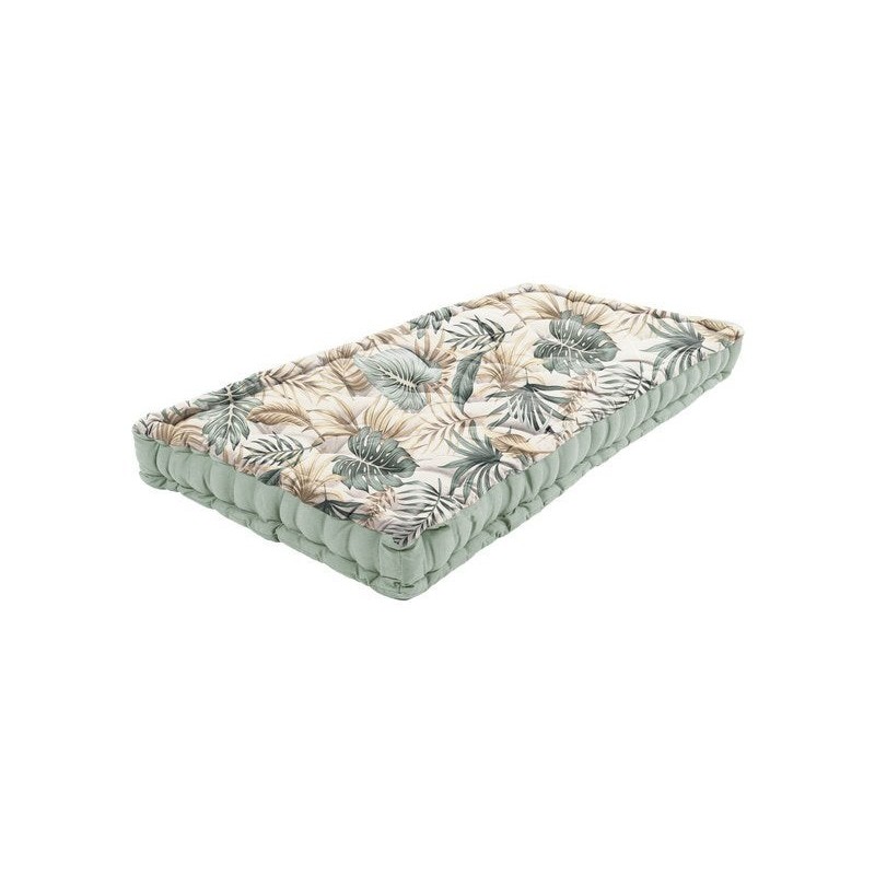 Matelas de sol coton imprime 60x120x12cm pondichery